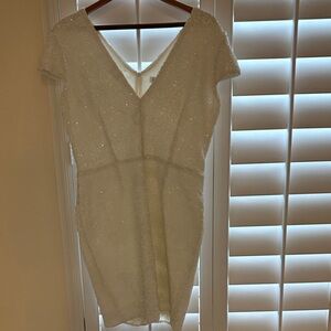 Dress the Population White Sequin Dress